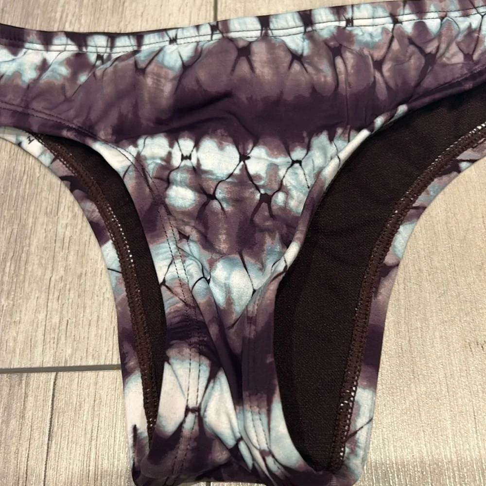 Hobie brown tie dye swim bikini bottom size medium